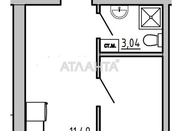 1-room apartment apartment by the address st. Spreysa (area 21,0 m2) - Atlanta.ua - photo 11