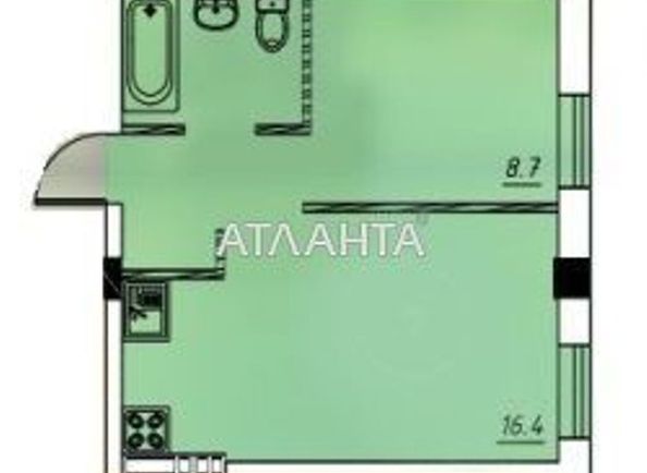 1-room apartment apartment by the address st. Inglezi 25 chapaevskoy div (area 32,5 m2) - Atlanta.ua - photo 16