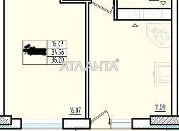 1-room apartment apartment by the address st. Lyustdorfskaya dor Chernomorskaya dor (area 36,0 m2) - Atlanta.ua - photo 10