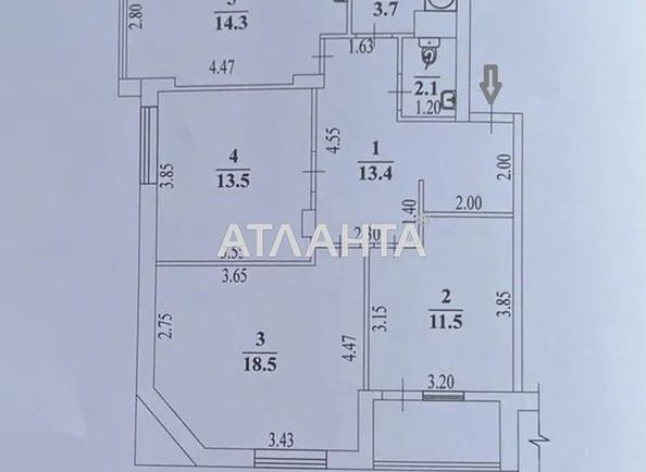 3-rooms apartment apartment by the address st. Nebesnoy Sotni pr Zhukova marsh pr Leninskoy iskry pr (area 81,0 m2) - Atlanta.ua - photo 2