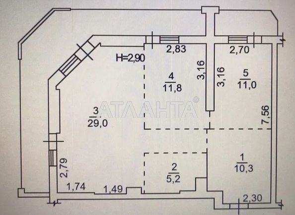 2-rooms apartment apartment by the address st. Genuezskaya (area 76 m²) - Atlanta.ua - photo 5