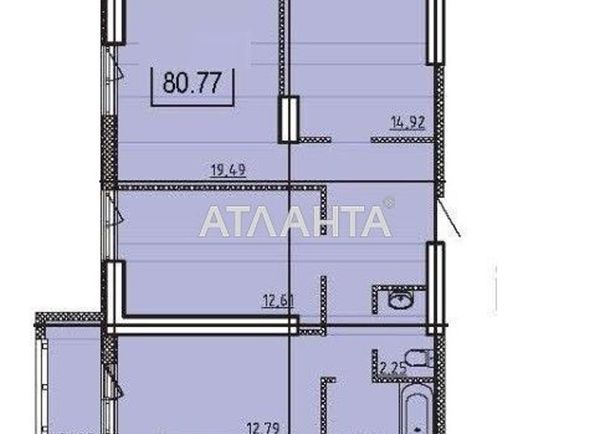 3-кімнатна квартира за адресою вул. Дача ковалевського (площа 81,0 м2) - Atlanta.ua