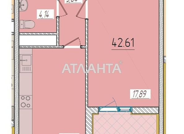 1-room apartment apartment by the address st. Krasnova (area 42,6 m²) - Atlanta.ua - photo 3