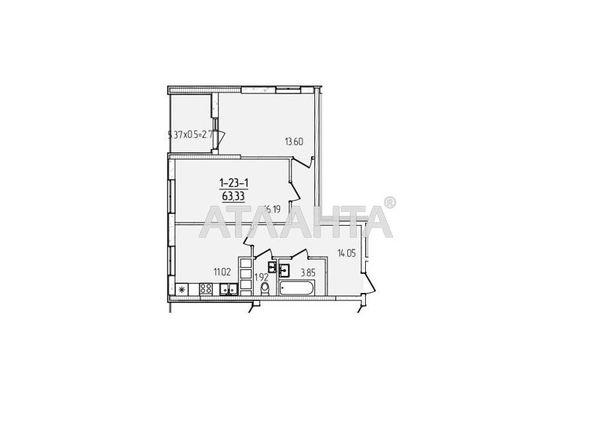 3-rooms apartment apartment by the address st. Krasnova (area 63,3 m2) - Atlanta.ua - photo 4