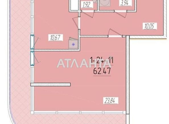 2-комнатная квартира по адресу ул. Краснова (площадь 57,0 м2) - Atlanta.ua