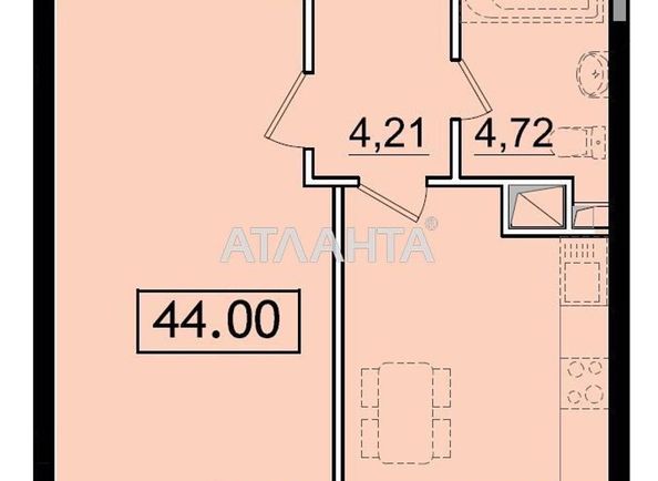 1-кімнатна квартира за адресою вул. Сахарова (площа 44 м²) - Atlanta.ua - фото 5