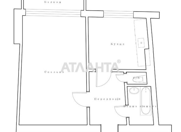 1-room apartment apartment by the address st. Koroleva ak (area 34 m²) - Atlanta.ua - photo 12
