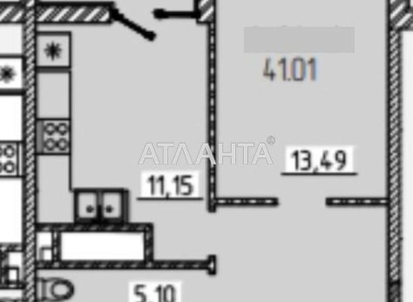 1-кімнатна квартира за адресою вул. Краснова (площа 40,4 м²) - Atlanta.ua