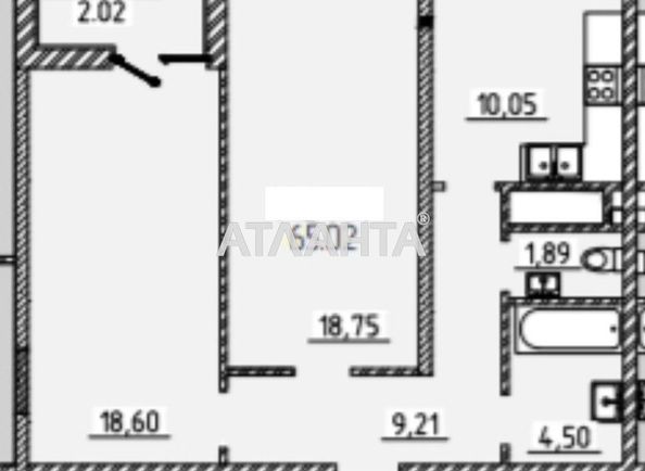 2-кімнатна квартира за адресою вул. Краснова (площа 64,4 м²) - Atlanta.ua