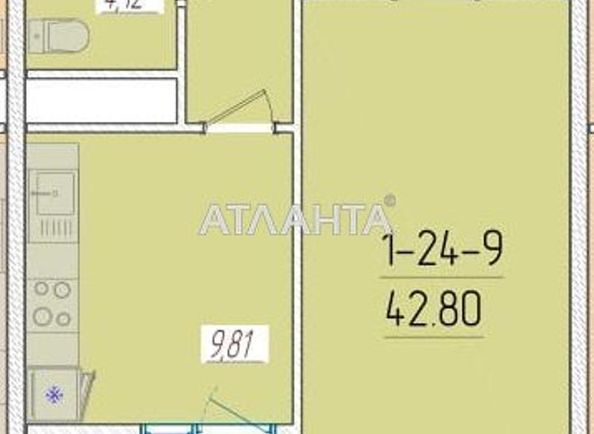 1-комнатная квартира по адресу ул. Краснова (площадь 42,2 м²) - Atlanta.ua - фото 2
