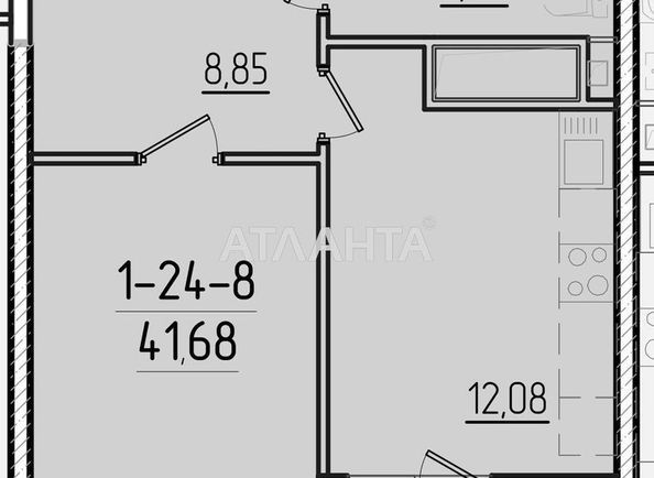 1-room apartment apartment by the address st. Krasnova (area 41,7 m2) - Atlanta.ua - photo 15