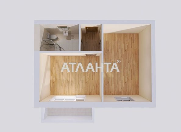 1-кімнатна квартира за адресою вул. Трамвайна (площа 34,5 м²) - Atlanta.ua - фото 13