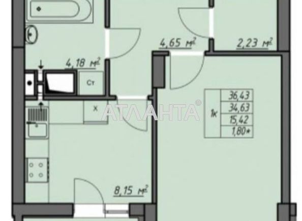 1-room apartment apartment by the address st. Vorobeva ak (area 36,5 m²) - Atlanta.ua - photo 4