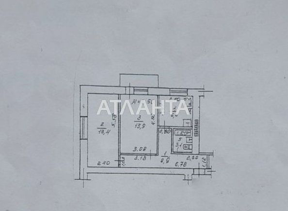 2-комнатная квартира по адресу Гагарина пр. (площадь 46 м²) - Atlanta.ua - фото 13