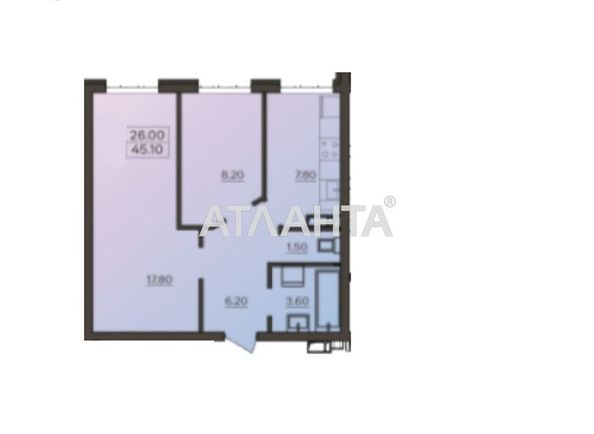 2-rooms apartment apartment by the address st. Marselskaya (area 45,1 m2) - Atlanta.ua - photo 2
