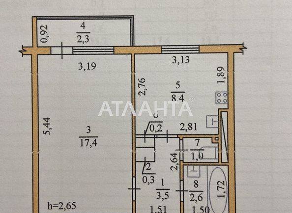 1-room apartment apartment by the address st. Ilfa i Petrova (area 34,4 m2) - Atlanta.ua - photo 7