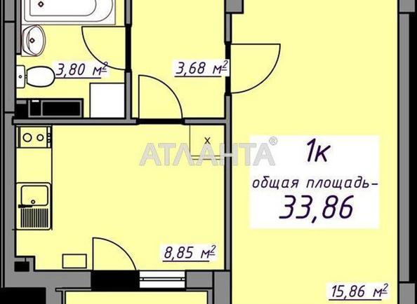 1-room apartment apartment by the address st. Massiv 10 (area 33,6 m²) - Atlanta.ua - photo 5