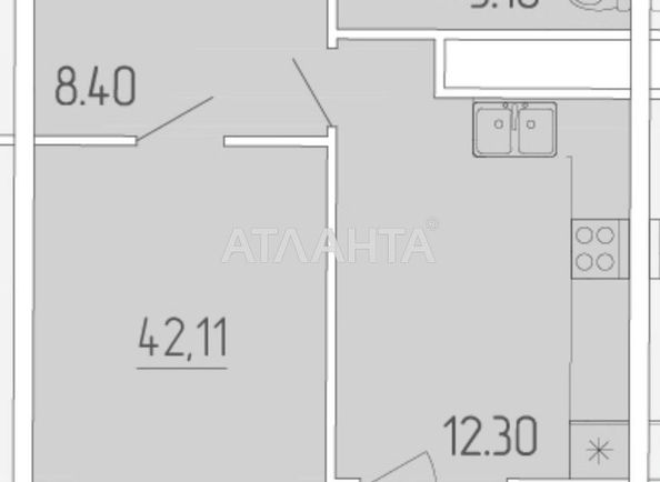 1-room apartment apartment by the address st. Krasnova (area 42,1 m²) - Atlanta.ua - photo 3