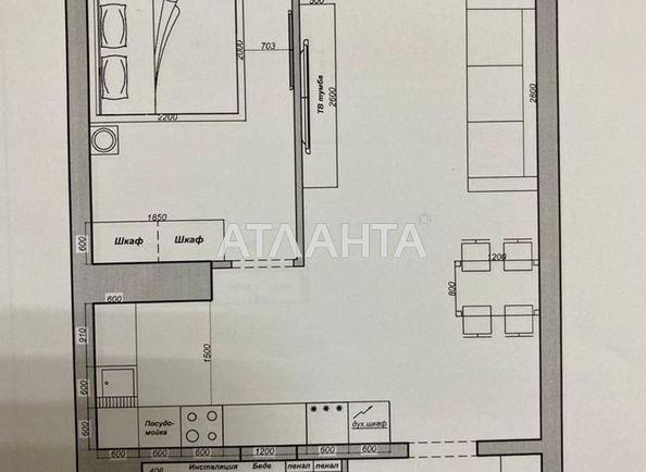 1-room apartment apartment by the address st. Shevchenko pr (area 67,1 m2) - Atlanta.ua - photo 2
