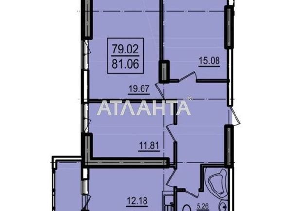 3-комнатная квартира по адресу ул. Дача ковалевского (площадь 80,9 м2) - Atlanta.ua - фото 2