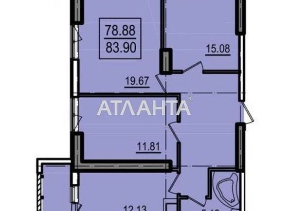 3-rooms apartment apartment by the address st. Dacha kovalevskogo Amundsena (area 83,9 m2) - Atlanta.ua - photo 2
