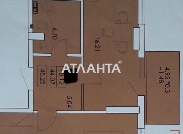 1-комнатная квартира по адресу ул. Сахарова (площадь 45,2 м2) - Atlanta.ua - фото 2