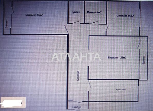 3-комнатная квартира по адресу Десантный бул. (площадь 68 м²) - Atlanta.ua - фото 2