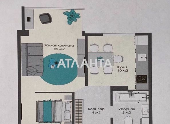 1-room apartment apartment by the address st. Bocharova gen (area 38,5 m2) - Atlanta.ua - photo 4