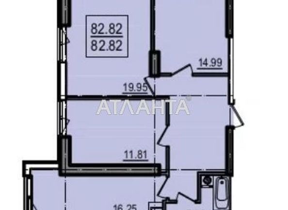 1-кімнатна квартира за адресою вул. Дача ковалевського (площа 82,8 м2) - Atlanta.ua - фото 2