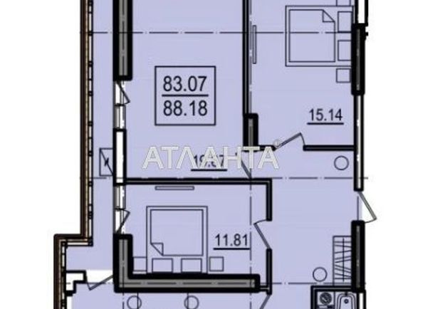 3-комнатная квартира по адресу ул. Дача ковалевского (площадь 88,2 м2) - Atlanta.ua - фото 2