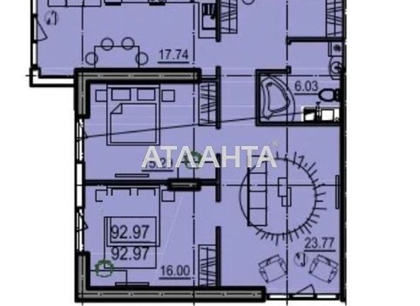 3-кімнатна квартира за адресою вул. Дача ковалевського (площа 93,0 м2) - Atlanta.ua - фото 2