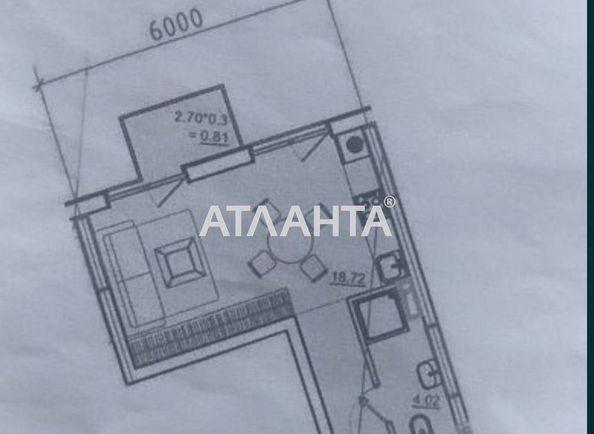 1-room apartment apartment by the address st. Primorskaya Suvorova (area 28,0 m2) - Atlanta.ua