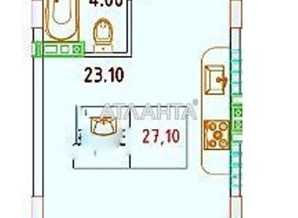 1-room apartment apartment by the address st. Bocharova gen (area 27,1 m2) - Atlanta.ua - photo 8