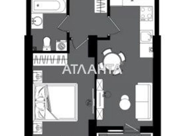 1-комнатная квартира по адресу ул. Дача ковалевского (площадь 40,2 м2) - Atlanta.ua - фото 2