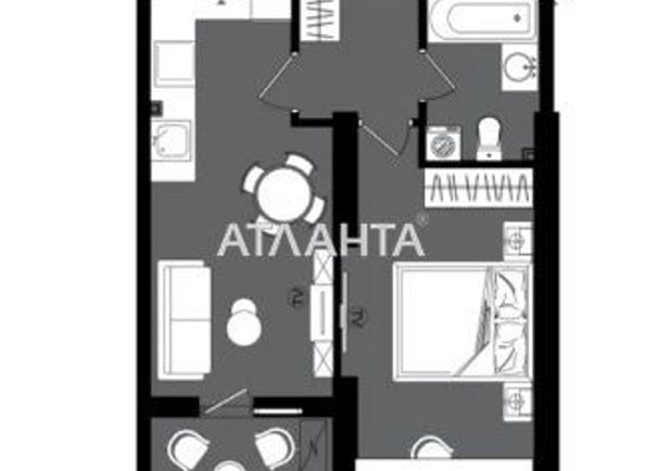 1-room apartment apartment by the address st. Dacha kovalevskogo Amundsena (area 41,2 m²) - Atlanta.ua - photo 2