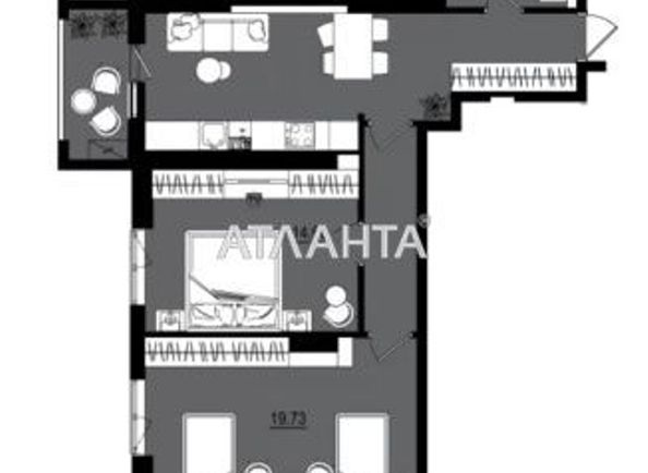 2-кімнатна квартира за адресою вул. Дача ковалевського (площа 69,3 м2) - Atlanta.ua - фото 2