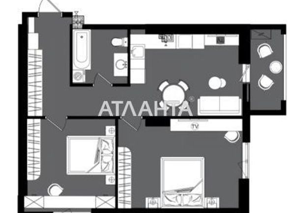 2-кімнатна квартира за адресою вул. Дача ковалевського (площа 66,4 м2) - Atlanta.ua - фото 2