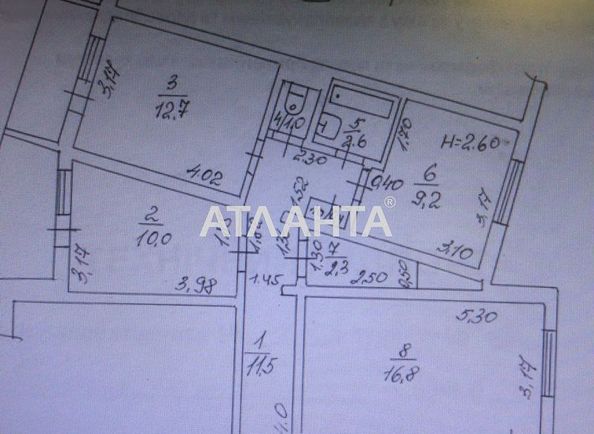Многокомнатная квартира по адресу Глушко ак. Пр. (площадь 83,0 м2) - Atlanta.ua - фото 15