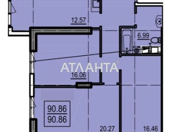 3-комнатная квартира по адресу ул. Дача ковалевского (площадь 90,9 м²) - Atlanta.ua - фото 2