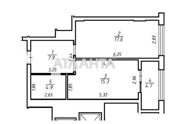 1-room apartment apartment by the address st. Pod Goloskom (area 50,5 m2) - Atlanta.ua - photo 2