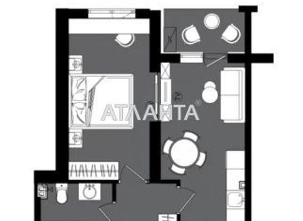 1-комнатная квартира по адресу ул. Дача ковалевского (площадь 40,5 м2) - Atlanta.ua - фото 2