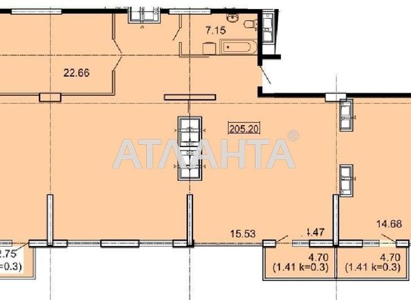 4+-rooms apartment apartment by the address st. Topolinnyy per (area 210,8 m2) - Atlanta.ua - photo 2