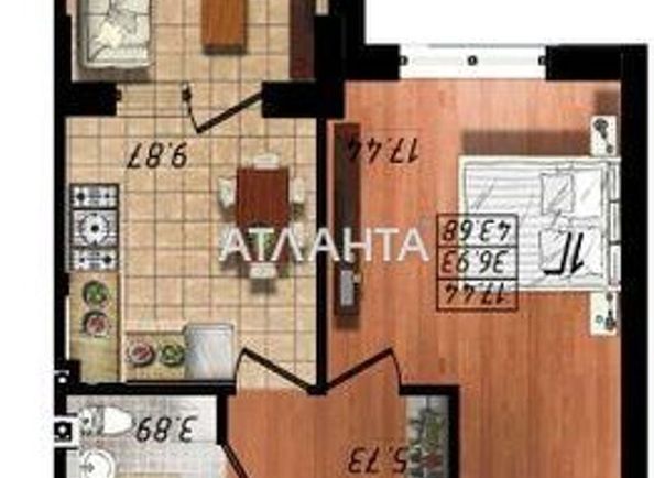 1-комнатная квартира по адресу Небесной Сотни пр. (площадь 39,3 м2) - Atlanta.ua - фото 6
