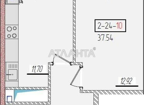 1-room apartment apartment by the address st. Krasnova (area 37,5 m²) - Atlanta.ua - photo 7