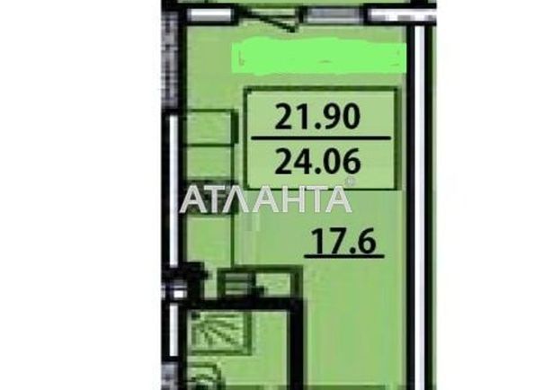 1-кімнатна квартира за адресою Фонтанська дор. (площа 24,1 м2) - Atlanta.ua - фото 2