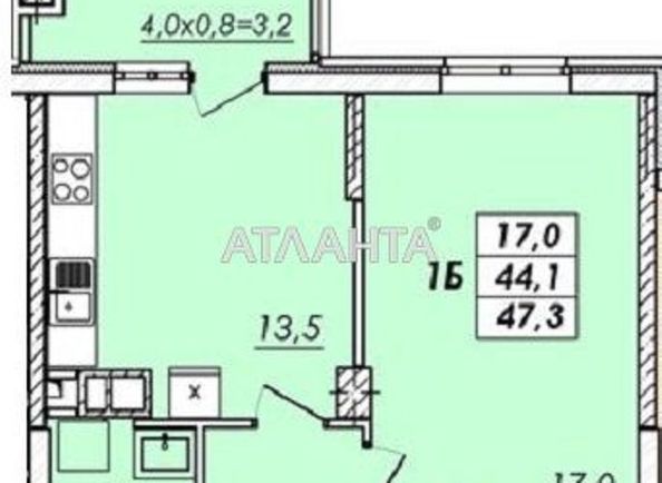1-room apartment apartment by the address st. Ovidiopolskaya dor (area 48,0 m2) - Atlanta.ua - photo 2