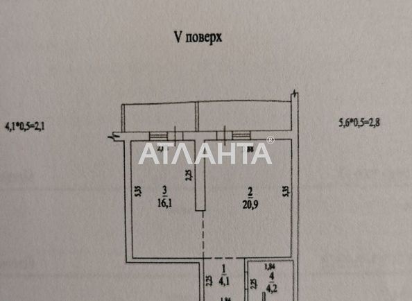 1-room apartment apartment by the address st. Kordonnyy per (area 53,6 m2) - Atlanta.ua - photo 24