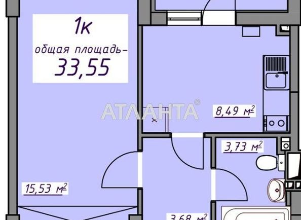 1-кімнатна квартира за адресою вул. Масив 10 (площа 33,5 м²) - Atlanta.ua - фото 5