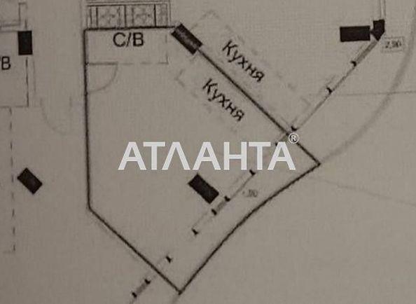 1-комнатная квартира по адресу ул. Гагаринское плато (площадь 31,9 м2) - Atlanta.ua - фото 2