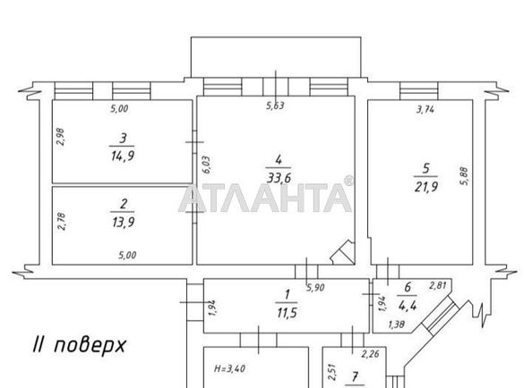 4+-rooms apartment apartment by the address st. Krasnyy per (area 128,0 m2) - Atlanta.ua - photo 3